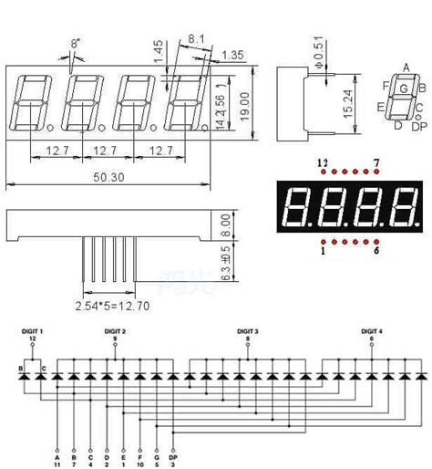 Display 4 Digitos 7 Segmentos SM420564 .